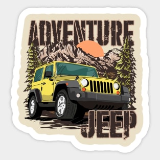 Retro Jeep Adventure Sticker